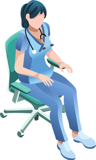 Isometric People Medical - Sitting (330x550)