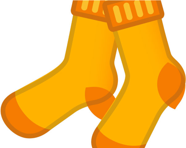 Socks Clipart Orange Objects - Sock Emoji Png (640x480)