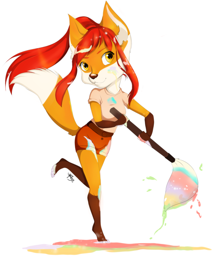 Chibi Fox By Yorifox - Illustration (730x1095)