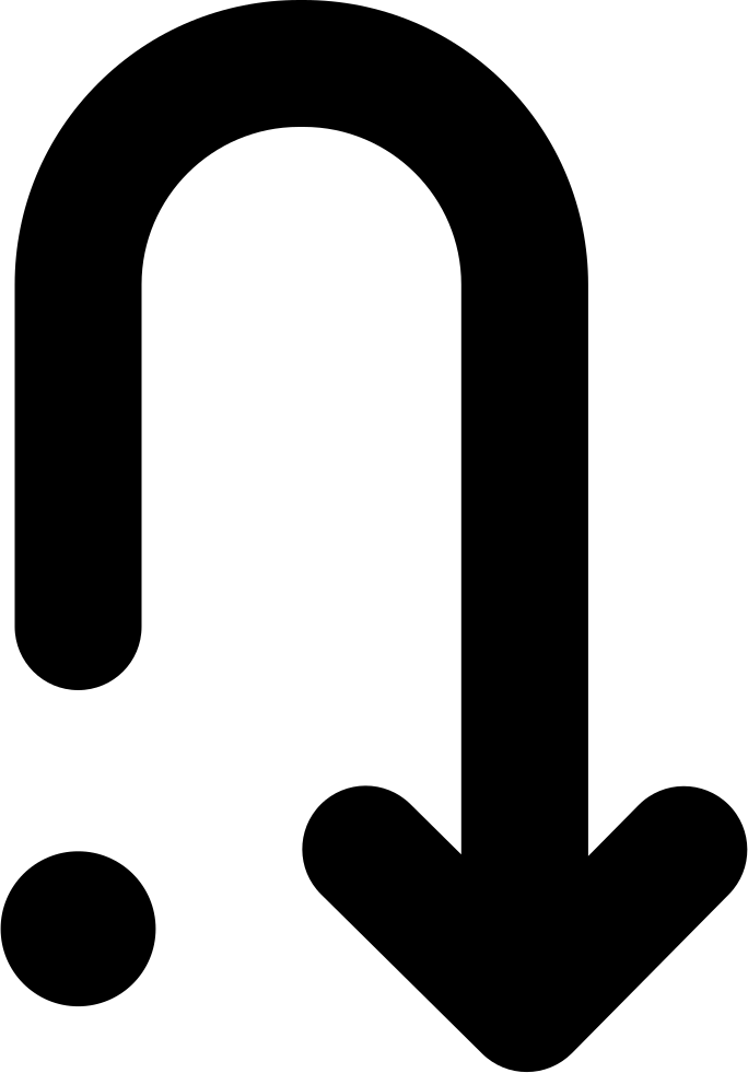 Returning Down Curved Arrow From One Point Comments - Arrow (684x981)