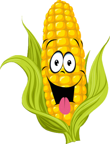 Épi De Maïs Jaune Tire La Langue - Yellow Corn Cartoon (358x468)