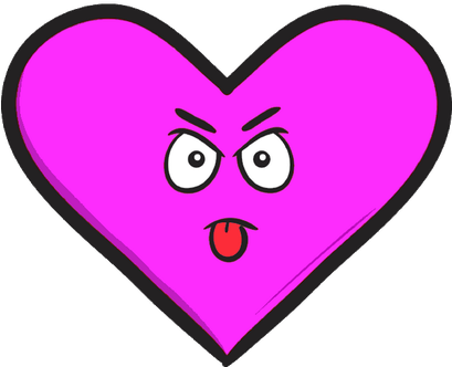 Smiley Émoticône Clipart Cartoon Coeur Rose Qui Tire - Heart Emoji (408x408)