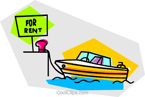 Speed Boat For Rent Royalty Free Vector Clip Art Illustration - Royalty-free (480x321)