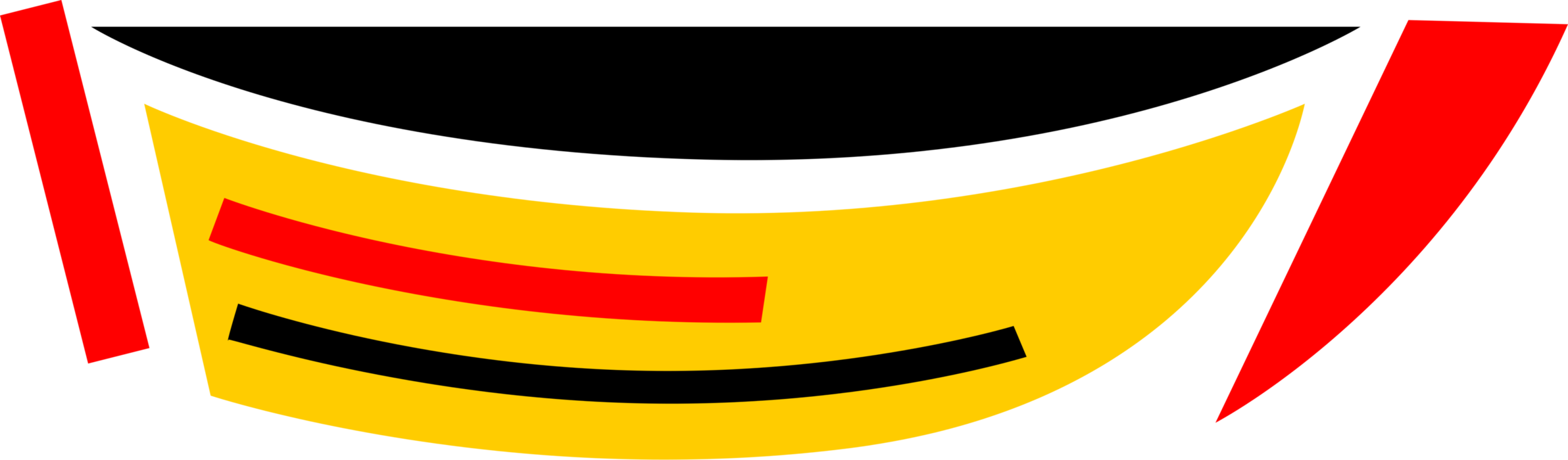 Vector Illustration Of Rowboat Or Row Boat Watercraft - Circle (2384x700)