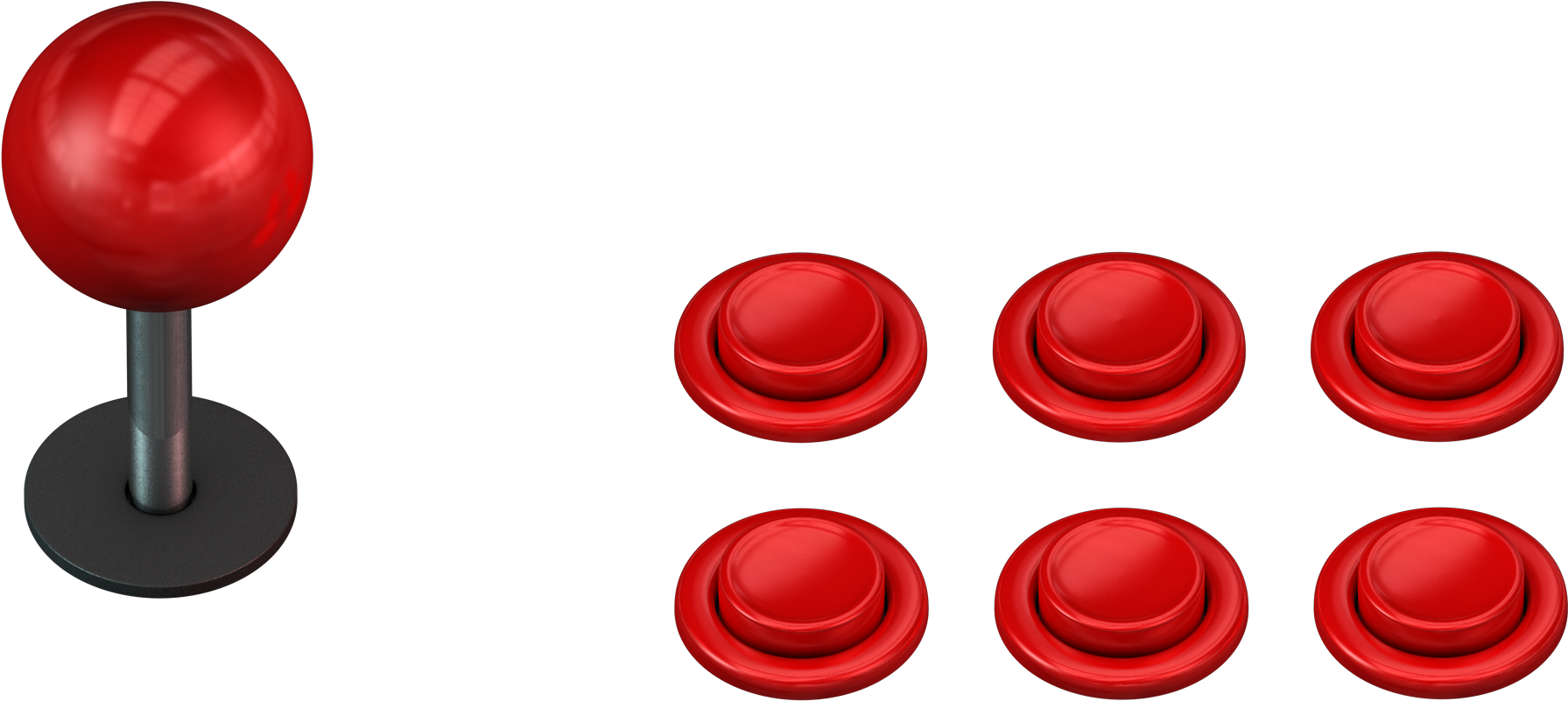 Arcade Joystick And 6 Buttons By D4rk13 - Arcade Control Png (1920x1080)