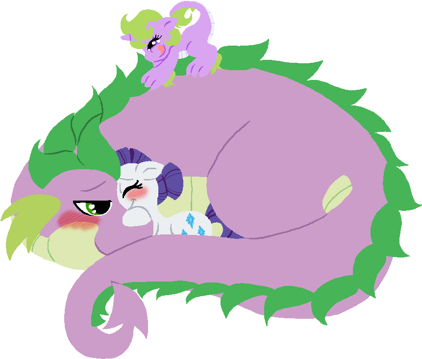 Mlp - Dragon Snuggles - Cartoon (893x753)