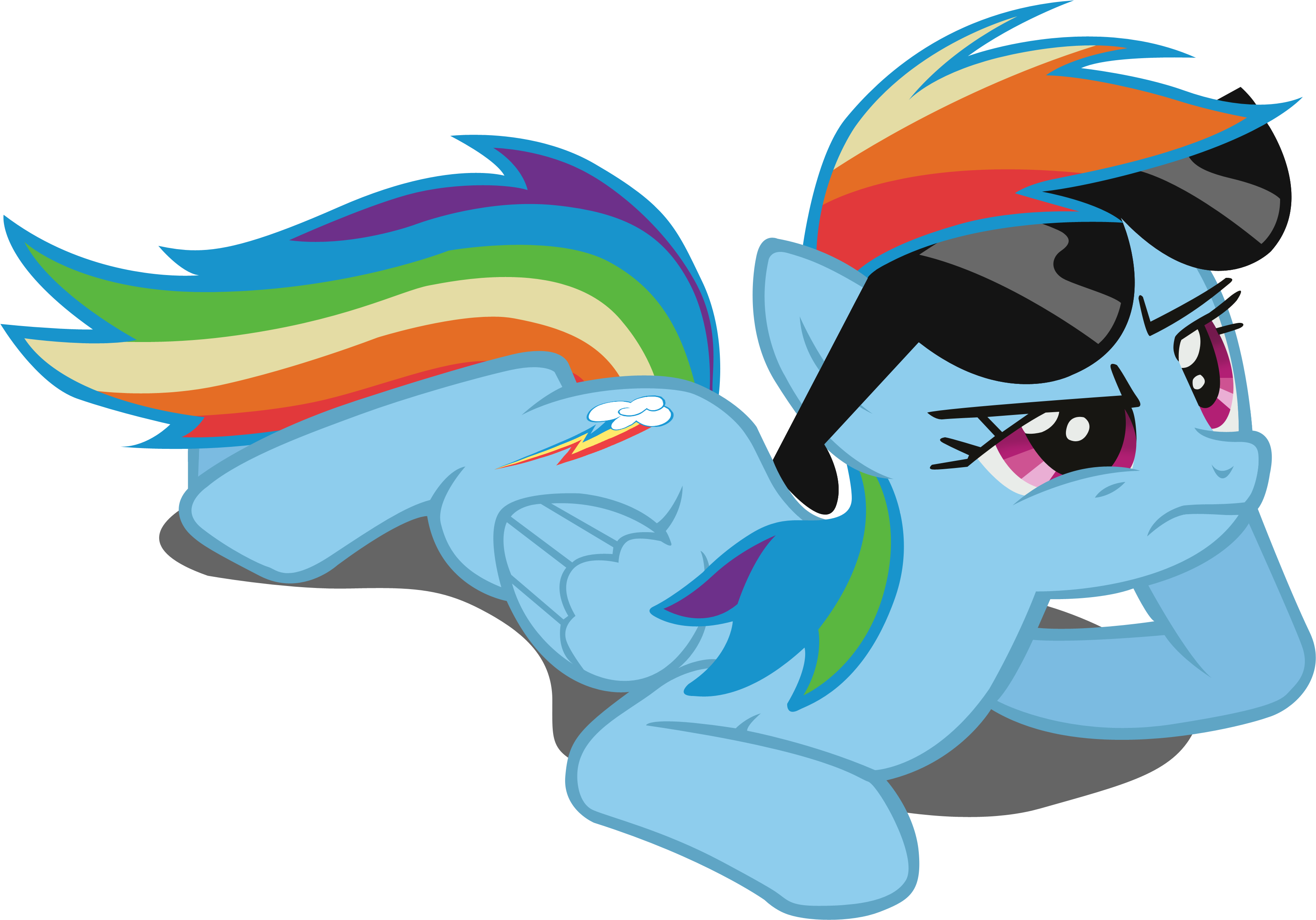 Rainbow Dash Shades Vector Redone By D - Mlp Pictures Of Rainbow Dash.