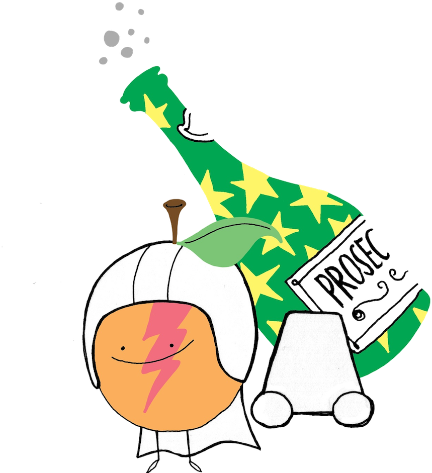 Peach & Prosecco Sorbet - Cartoon (946x946)