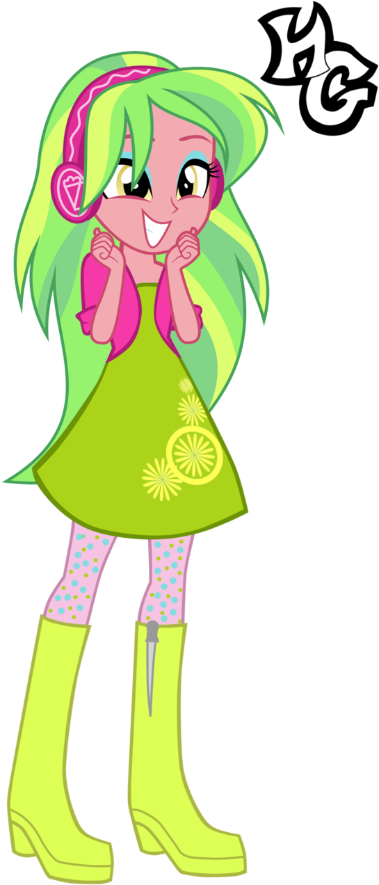 Canterlot High Lemon Zest Vector By Hellgirl66618 On - Mlp Eg Lemon Zest Vector (609x1313)