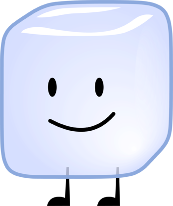 Ice Cube - Battle For Dream Island Ice Cube (350x416)