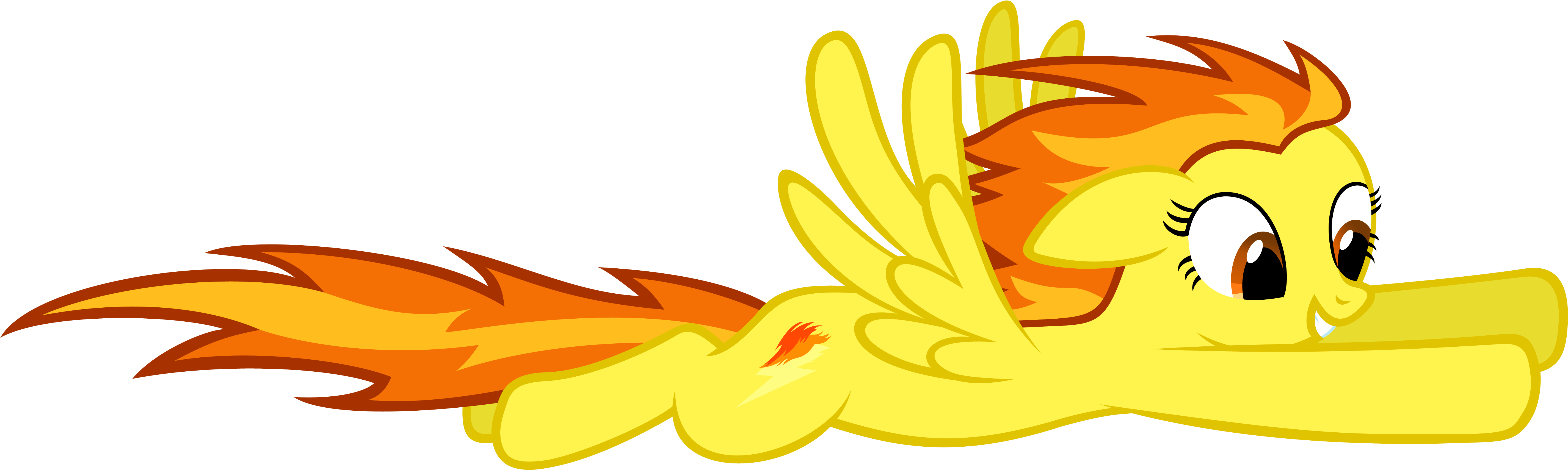 Rainbow Dash Fluttershy Pony Yellow Flower Mammal Vertebrate - My Little Pony Flying (6000x1900)