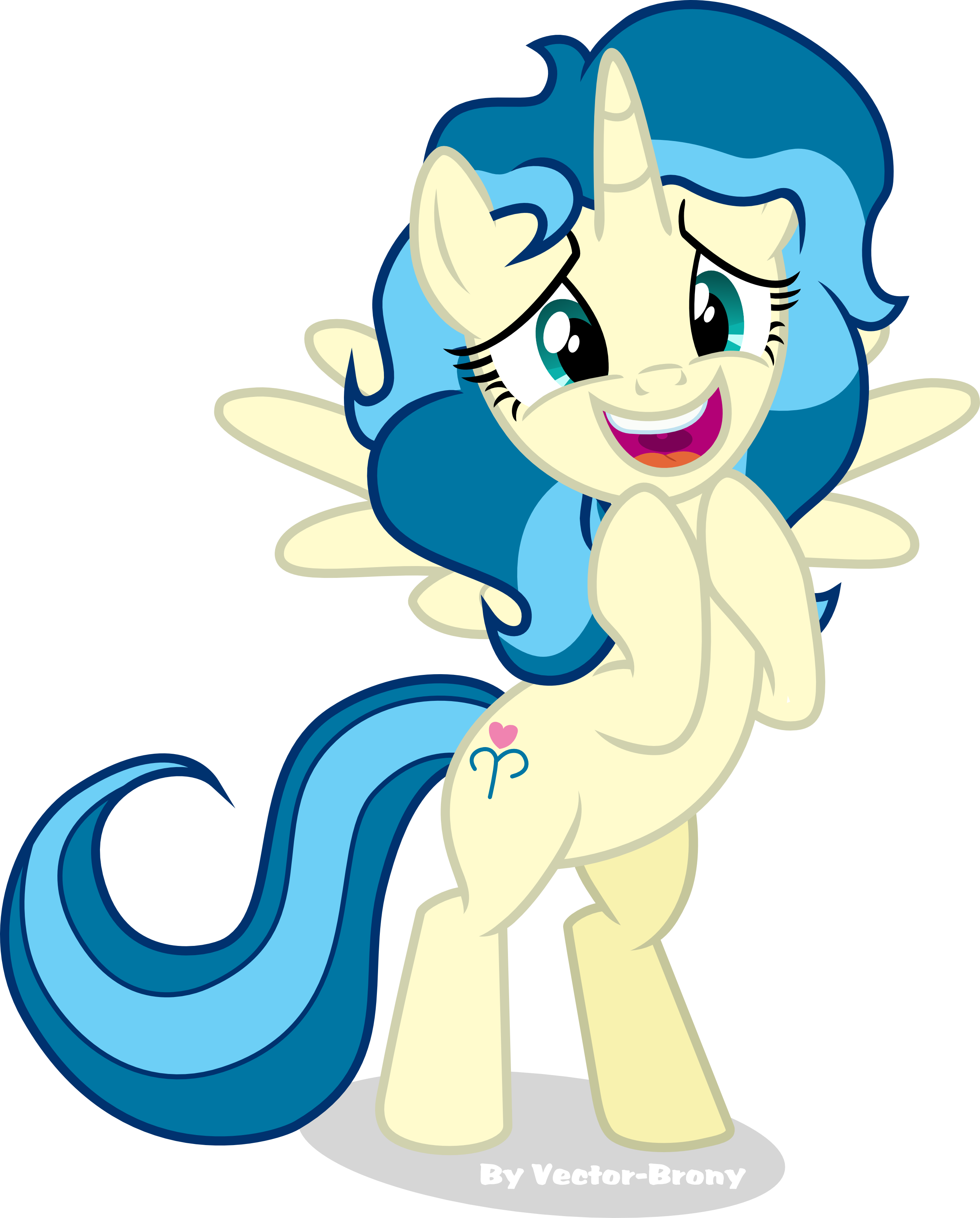 Excited Tina By Vector-brony - Cartoon (2647x3290)