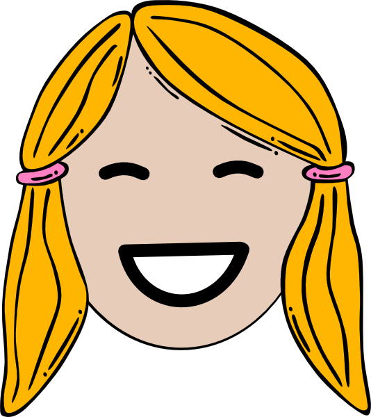 Lady Face Very Happy Clip Art At Clker Com Vector Clip - Happy Clipart (534x600)