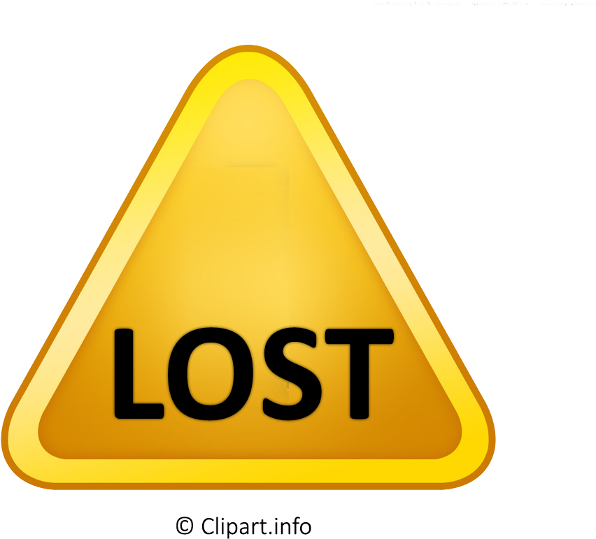 Yellow Sign Lost Png Clipart Transparent Background - Cảnh Báo Nguy Hiểm (1000x800)