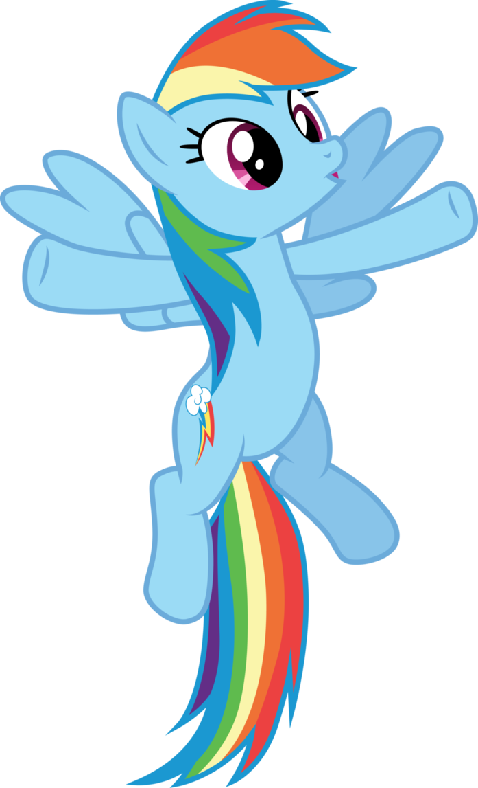 Excited Rainbow Dash By Cloudyglow - Rainbow Dash (697x1147)