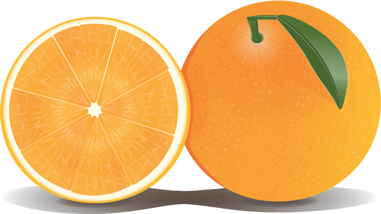 Free Whole U0026amp Half Orange Clip Art - Clip Art (776x437)