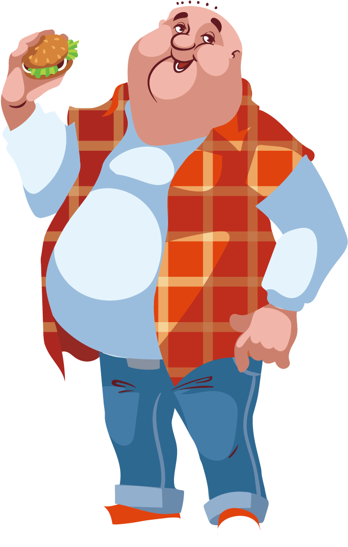 Cartoon Adipose Tissue Clip Art - Clip Art Of Fat Man (1134x1134)