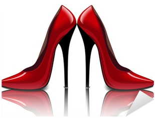 Sticker Chaussures Rouge Vif, Illustration Vectorielle - Footwear (400x400)