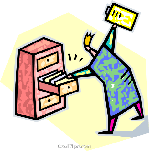 Person Going Through A Filing Cabinet Royalty Free - Person (476x480)