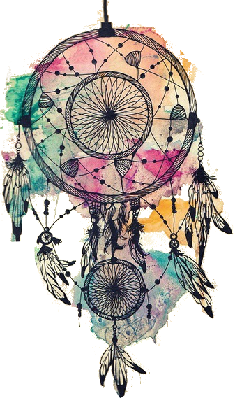 Hippie Flowers Clip Art Black And White Download - Dream Catcher Png (337x569)