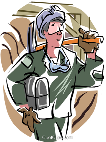 Mine Worker Royalty Free Vector Clip Art Illustration - Cartoon (359x480)