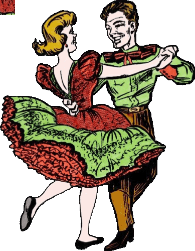 Square Dance Clip Art Pg 1 Square Dancers Clip Art - Cartoon (389x500)