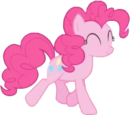 Pinkie Pie Happy Trot Animated Gif By Pinkiepizzles - Mlp Pinkie Pie Scared (450x405)