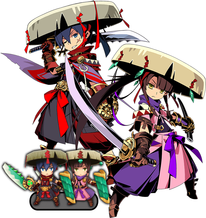 Kimono Ronin Girl - Cartoon (659x762)