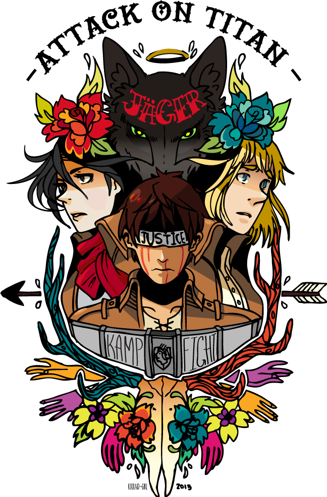 “ Practicing In Illustrator - Attack On Titan (648x986)