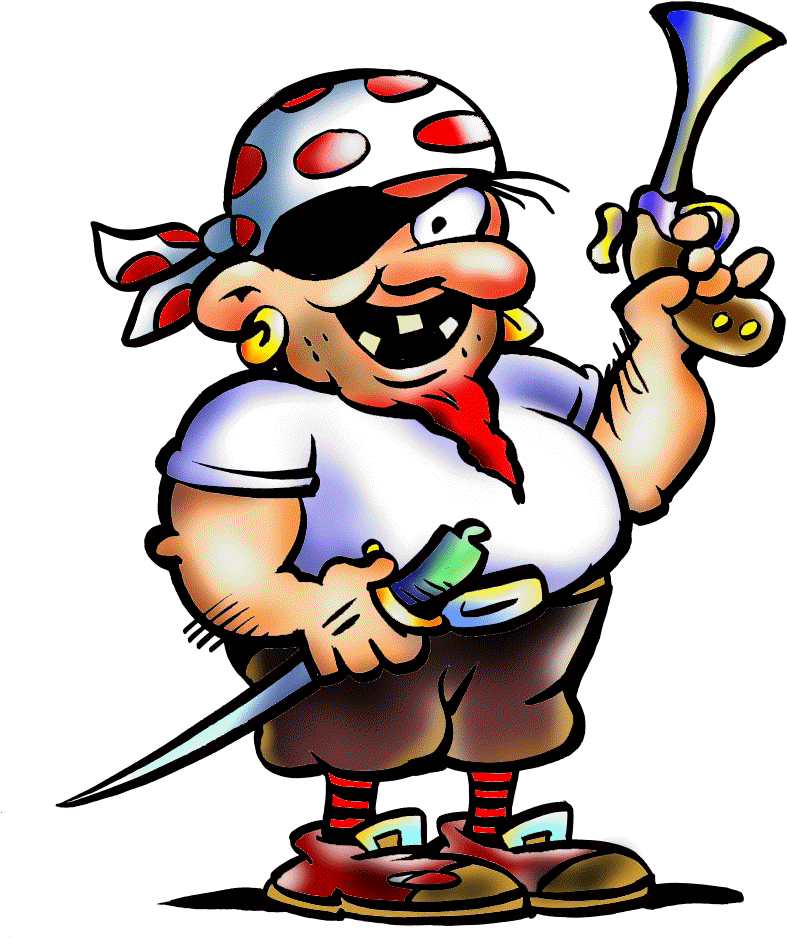 Free Pirate Clip Art - Bad Pirates Clipart (834x1000)