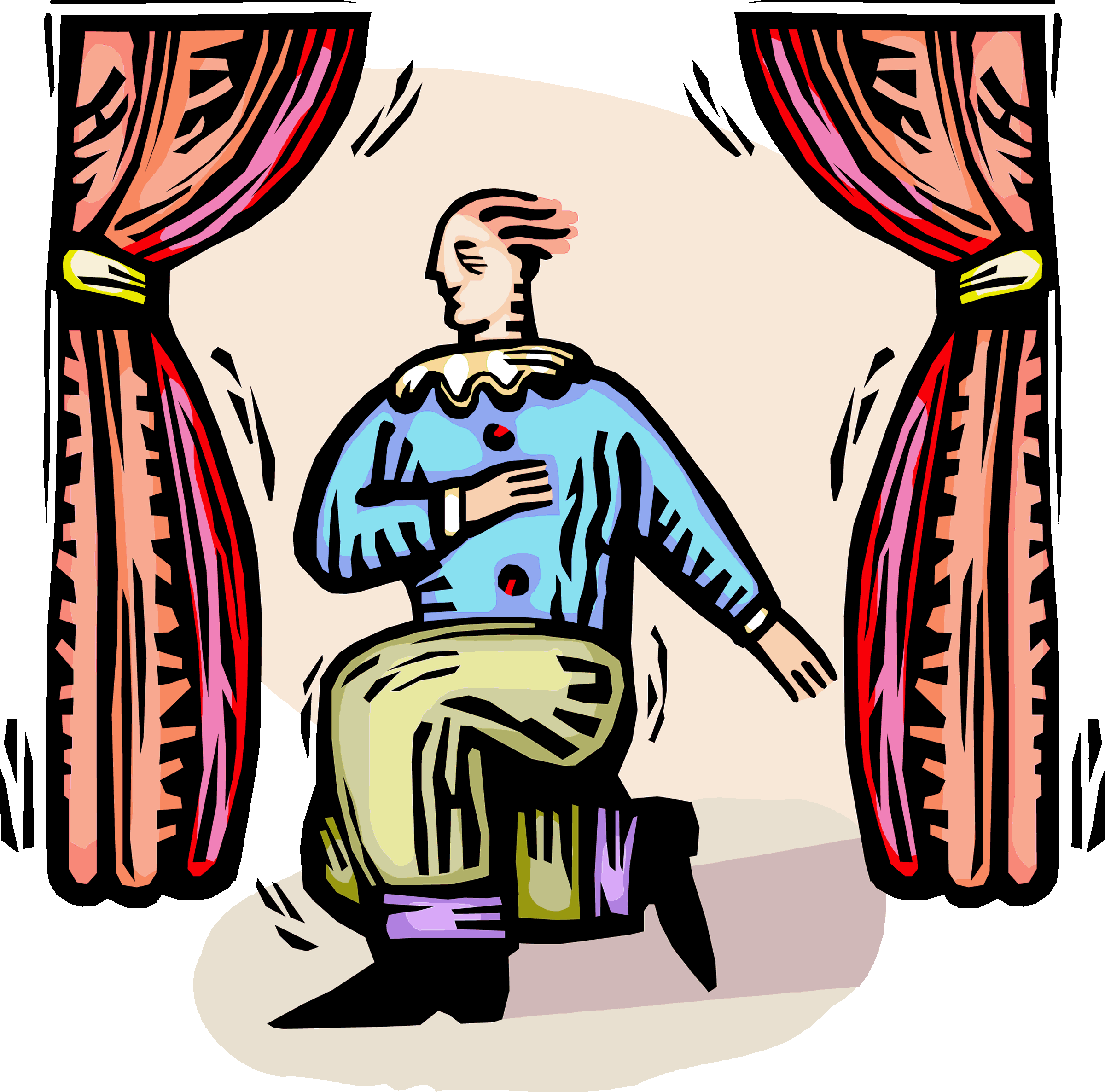 Drama Clip Art - Actor Large Tote Bag, Adult Unisex, Natural, Large (2400x2372)