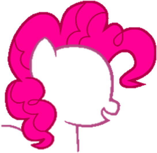 Pinkie Pie Head Outline By Kkamagwi On Deviantart - Pinkie Pie Outline Vector (582x649)