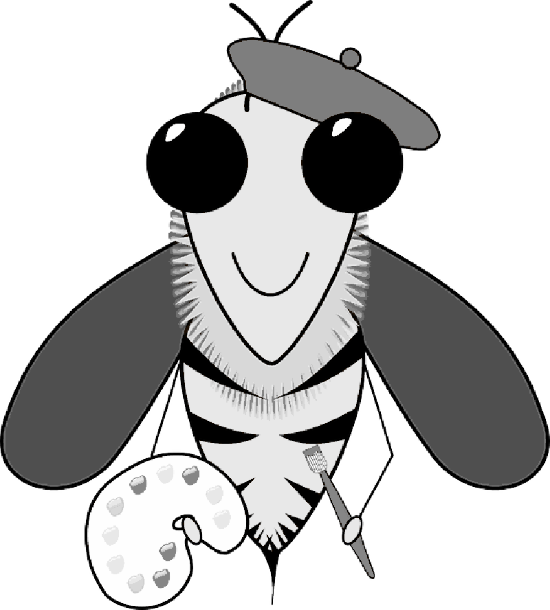 Bee, Art, Busy Bee, Hive, Honey, Painter, Painting - Bee Artist (800x888)