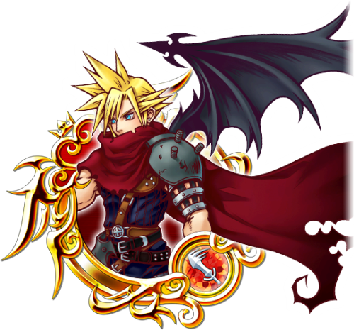 Cloud Illustration Version [p] Guaranteed In Na Khux - Kingdom Hearts Key Art 12 (500x465)