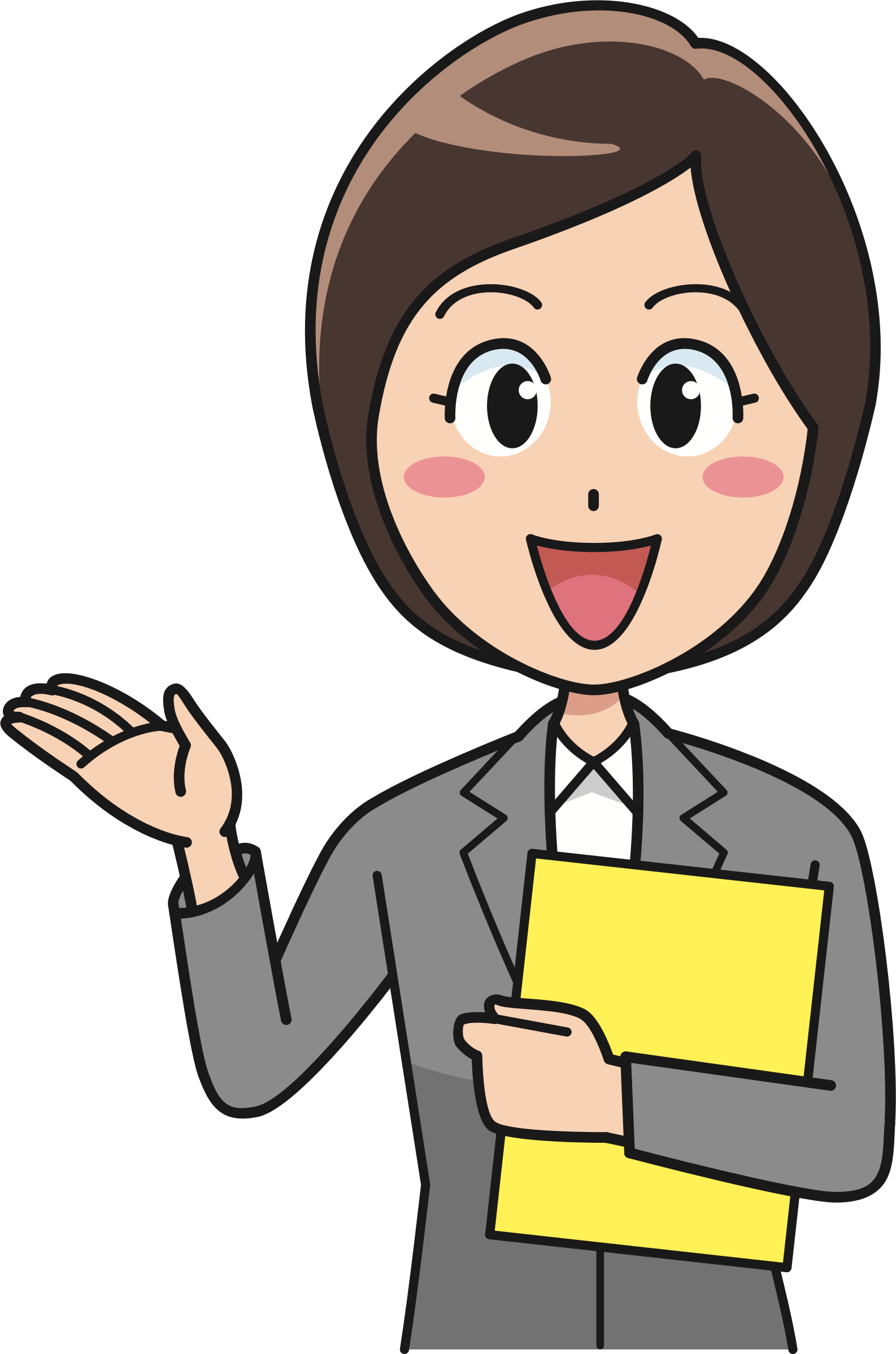 Big Image - Female Employee Clipart (1586x2397)