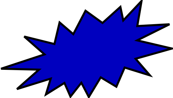 Fascinating Burst Clipart Blue Clip Art At Clker Com - Burst Clipart Png (600x341)