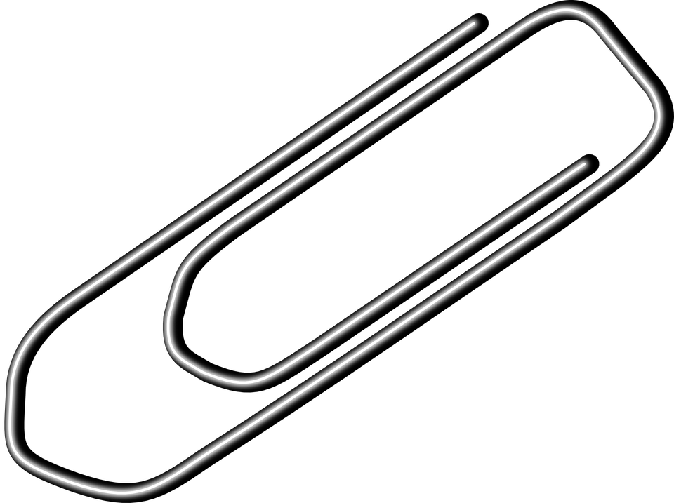 Paperclip Paper-clip Office Clip Business - Paper Clip Drawing (960x717)