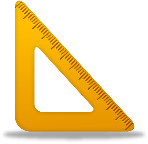 Ruler Clipart Free Download - Regua De Triangulo (512x512)