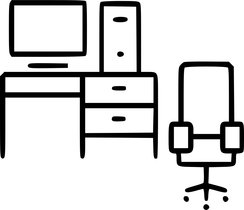 Computer Table Chair Living Room Office Furniture Comments - Icon (980x844)