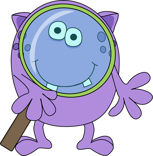 Monster With Magnifying Glass Clip Art - Monster Clip Art (493x500)