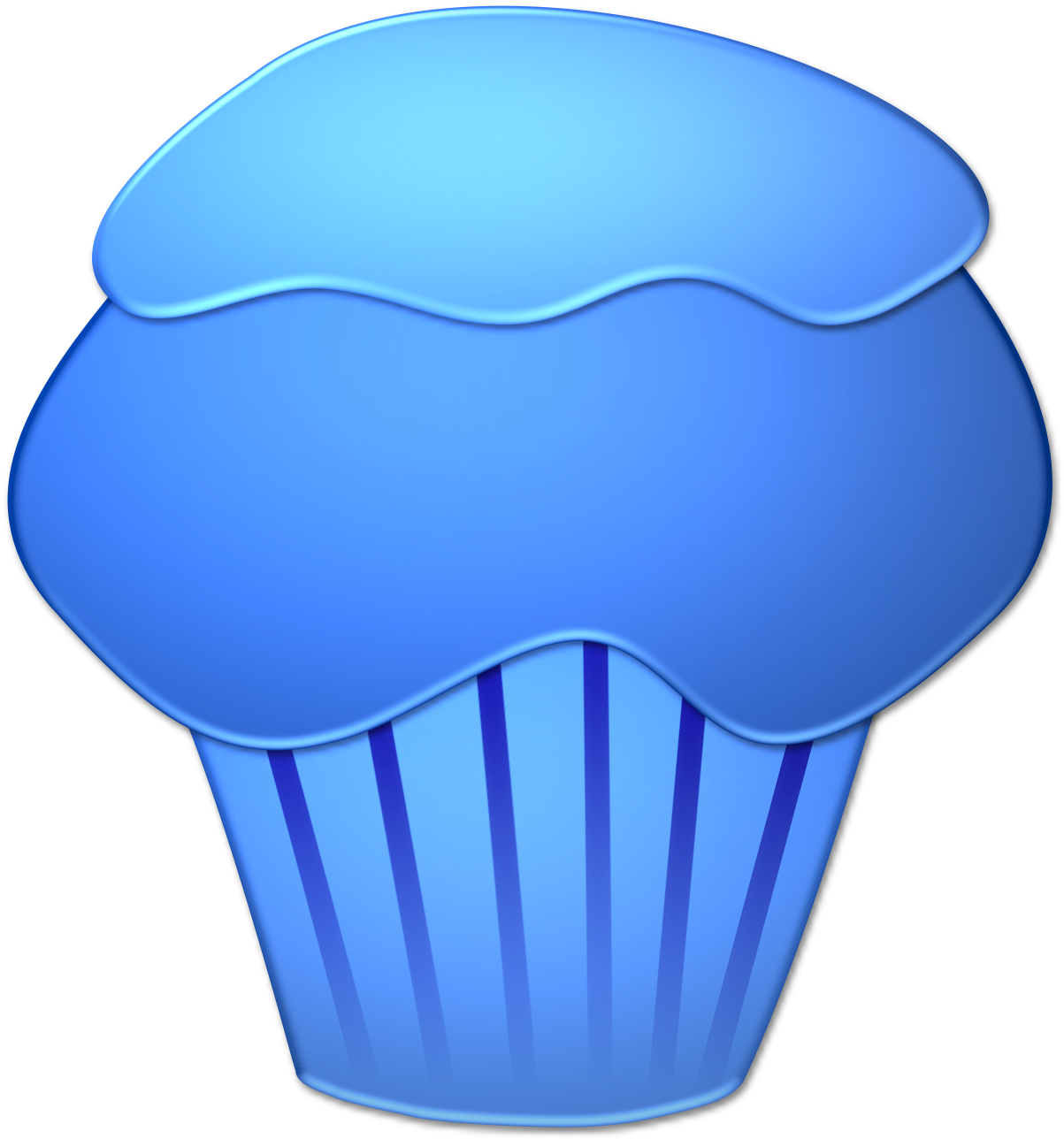 Cupcake Clipart January - Blue Cupcake Clip Art (1289x1453)