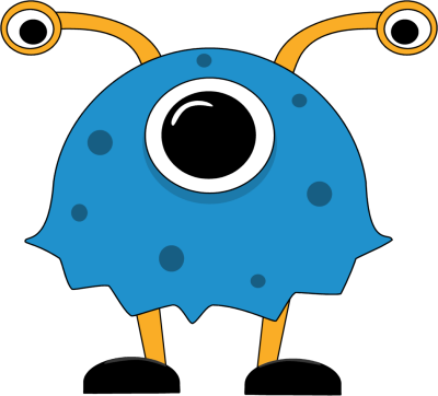 Free Cute Monster Clip Art - Clip Art Monsters (400x362)