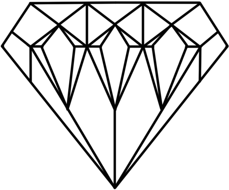 Pin Diamond Clip Art Free - Diamond Drawing (800x702)