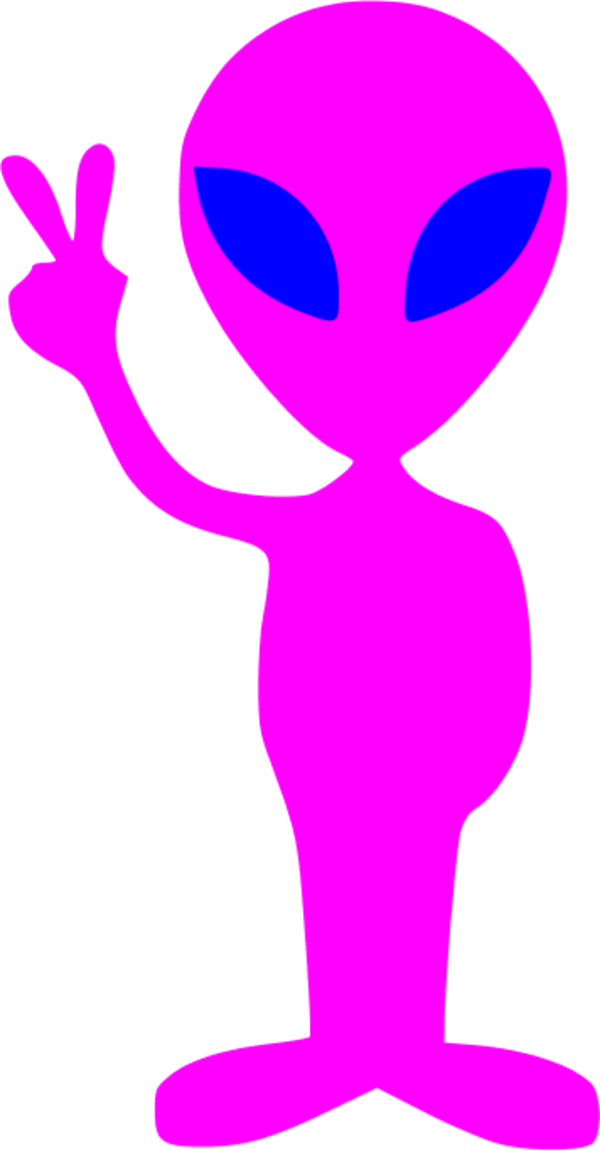 Cartoon Alien Clipart Free Download Clip Art Free Clip - Alien Holding Up Peace Sign (600x1151)