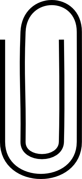 Paper Clip Clipart Black And White (270x590)