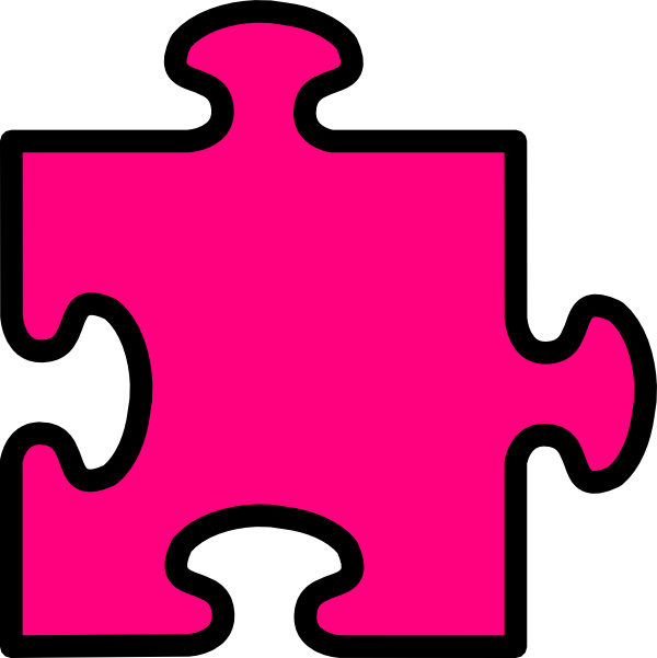 Jigsaw Pink Clip Art - Puzzle Pieces Clip Art (600x601)