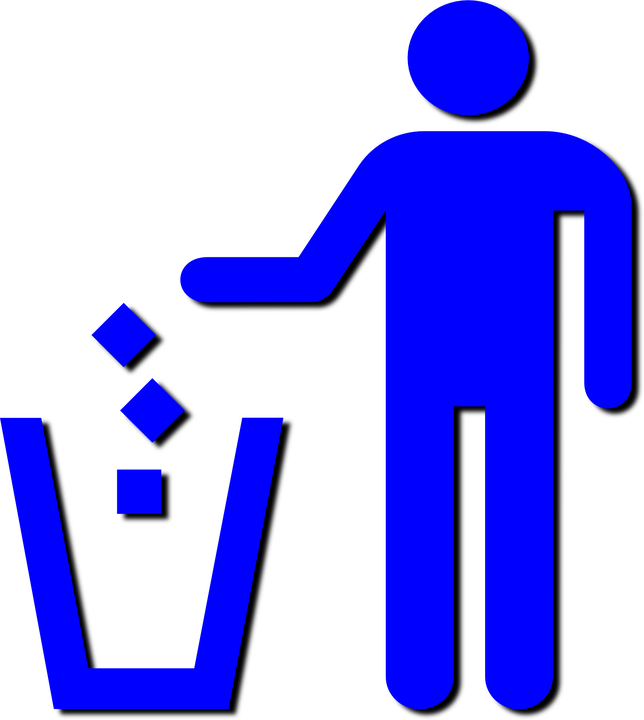 Throw Away Trash Sign (644x720)