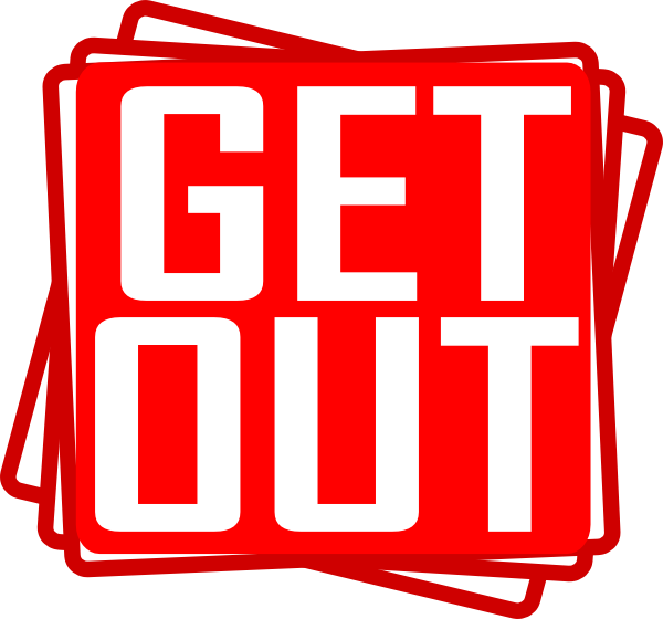 Get Out Clip Art (600x560)