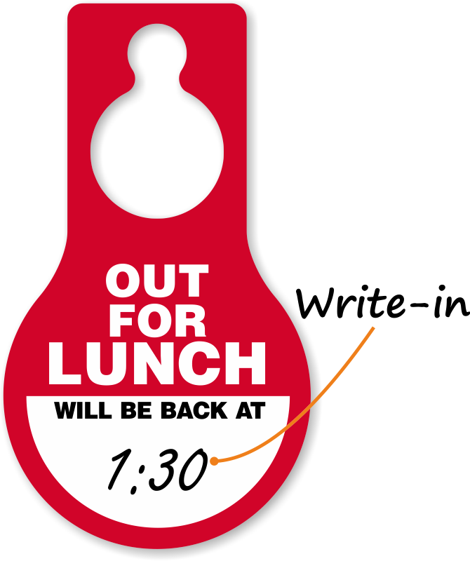 Out To Lunch Signs Out Of Office Signs Clipart - Caution (blank), Dry Erase Aluminum 40 Mil Sign, 14" (670x800)