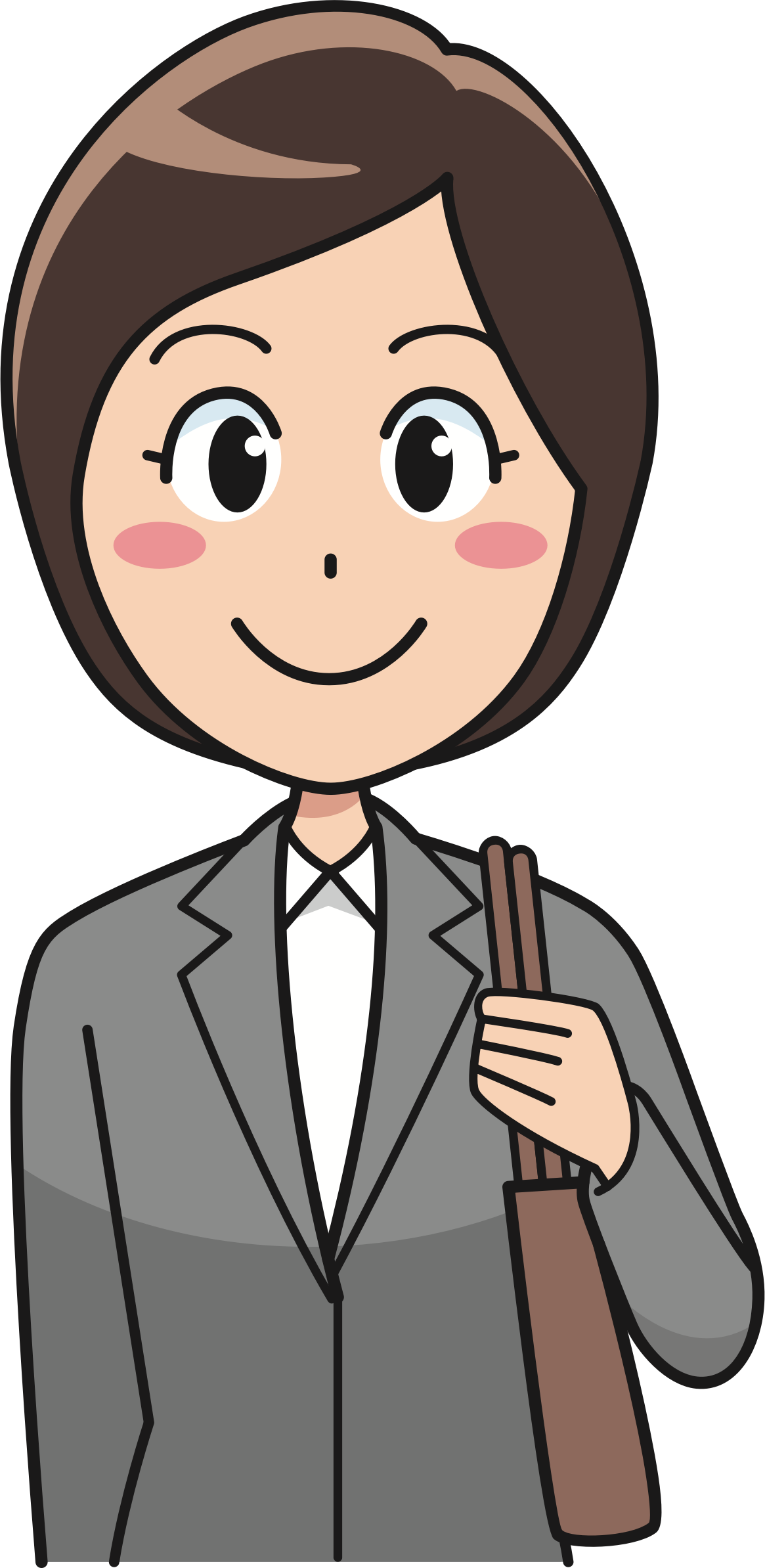 Big Image - Female Employee Clipart (1165x2387)
